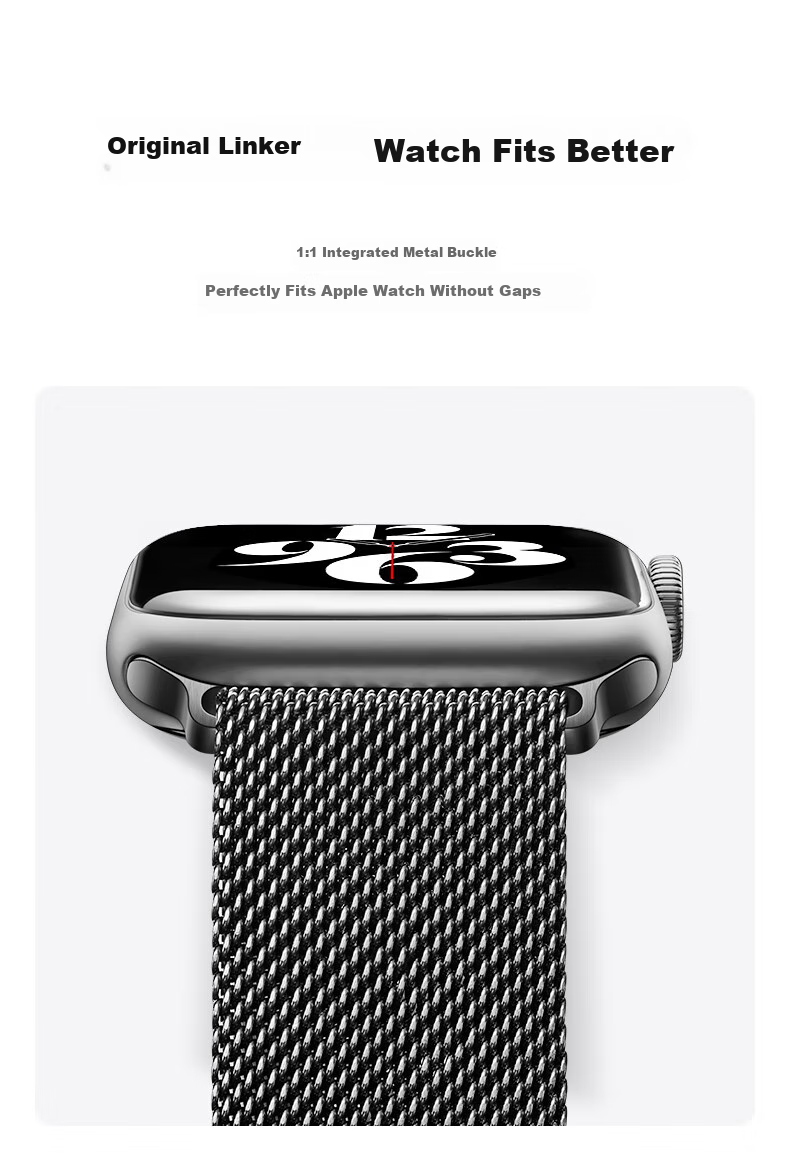M&Q Suitable for Apple Watch Band, Compatible with Apple IWatch Milanese Loop S8/7/6/SE/5/Ultra 3