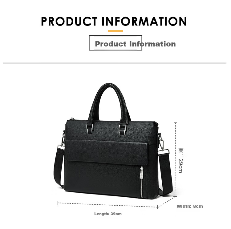 RED DRAGONFLY Top-Grain Leather Professional Briefcase Business Laptop Bag Handbag, Birthday Gift for Dad Or Husband 6