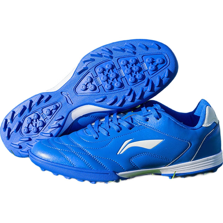 Футбольные бутсы Li-Ning для мужчин, профессиональные тренировочные бутсы для зала и искусственного газона, синие, размер 33