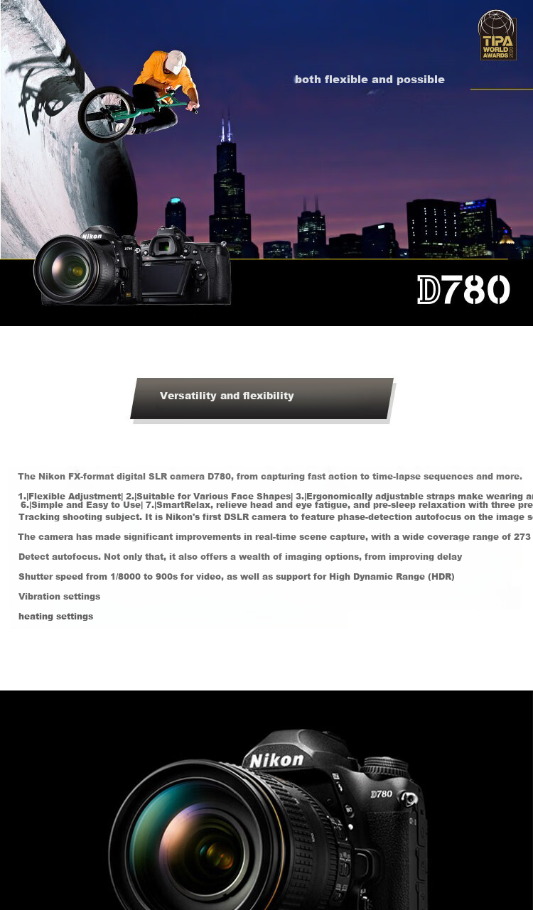Nikon D780 Full-Frame DSLR Camera, Professional Grade, Approximately 24.5 Million Effective Pixels, D780 with 24-120mm Lens Kit 2
