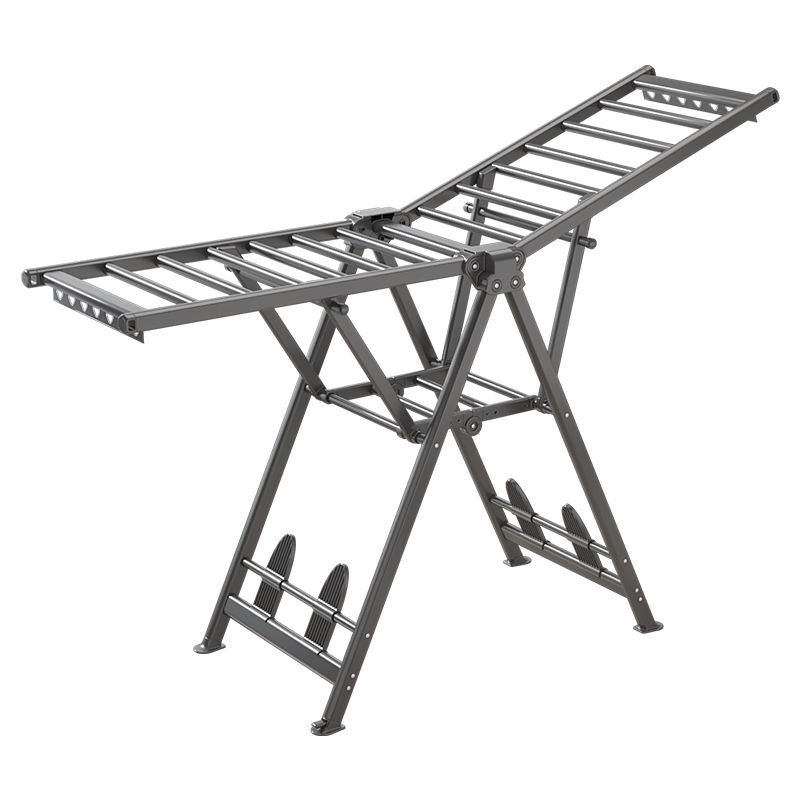 HKG Aluminum Alloy Wing-Shaped Folding Clothes Drying Rack 1.8m for Balcony Indoor Outdoor