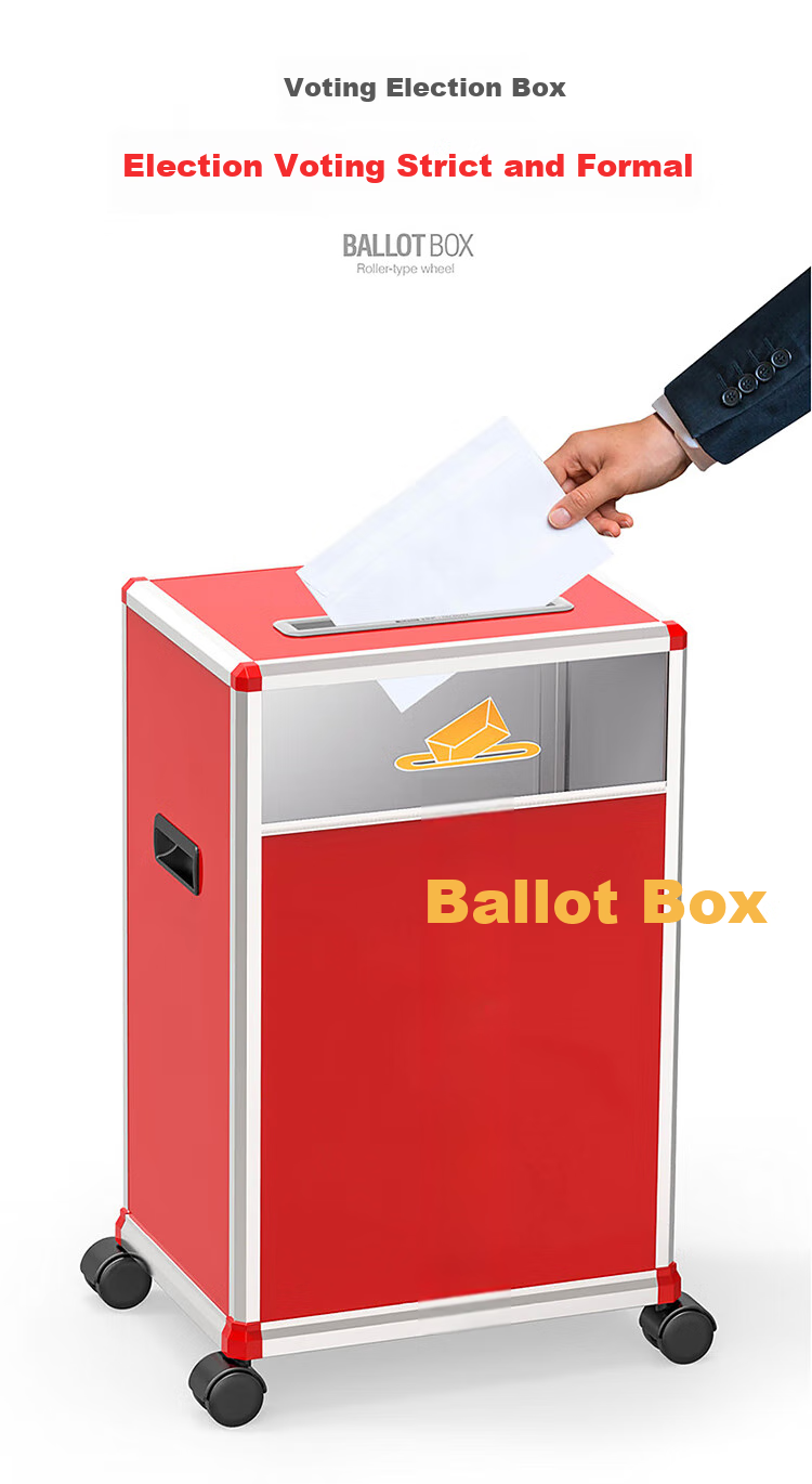 Jinlongxing Party Member Meeting Company KT Election Voting Box, Aluminum Alloy Voting Box, Ballot Box, Voting Box, Ballot Collection Box, Election Box, Large Aluminum Detachable B097, Red 10