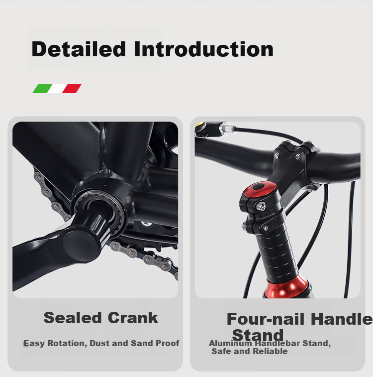 FOREVER Children's Bicycle, Variable Speed Mountain Bike for Primary And Secondary School Students, Boys And Girls Aged 6-15, Racing Bike for Teenagers, Black And Red, 22 Inches 27