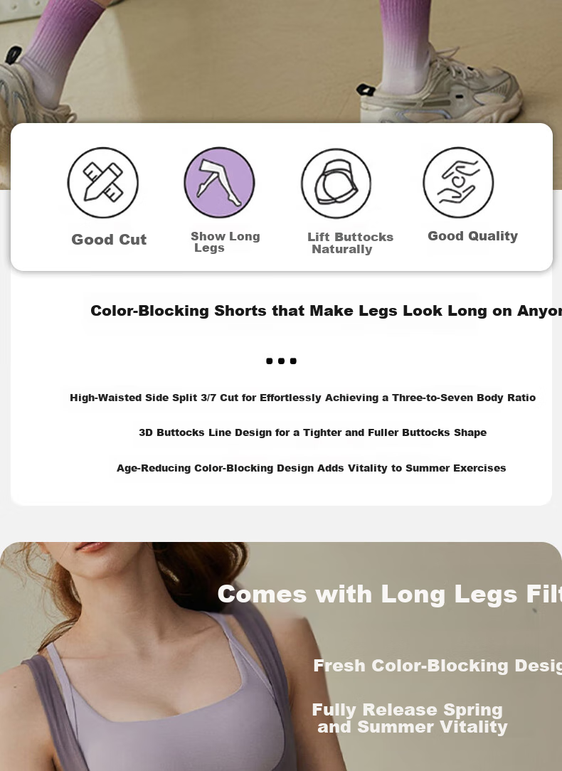XUEXIMAN Yoga Shorts for Women, Summer High-Waisted Butt-Lifting Professional Running Pilates Training Sports Fitness Three-Quarter Length Pants 2