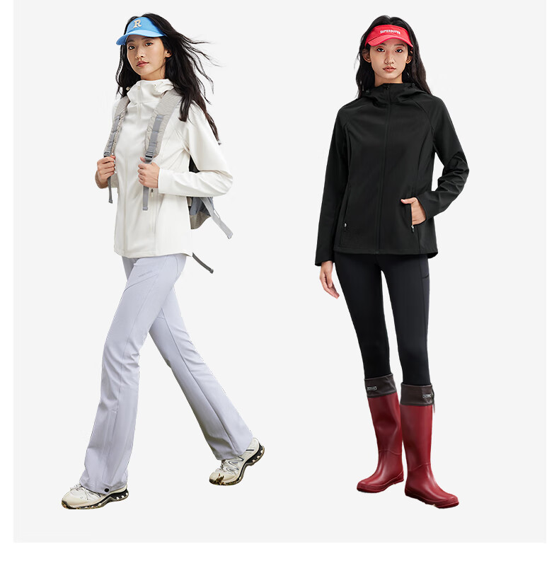 MOLY VIVI Slim Waist Soft Shell Jacket for Women, Waist-Cinching Coat, Spring And Autumn New Style, Windproof And Waterproof Outdoor Hiking Wear, Moli Weivei 9