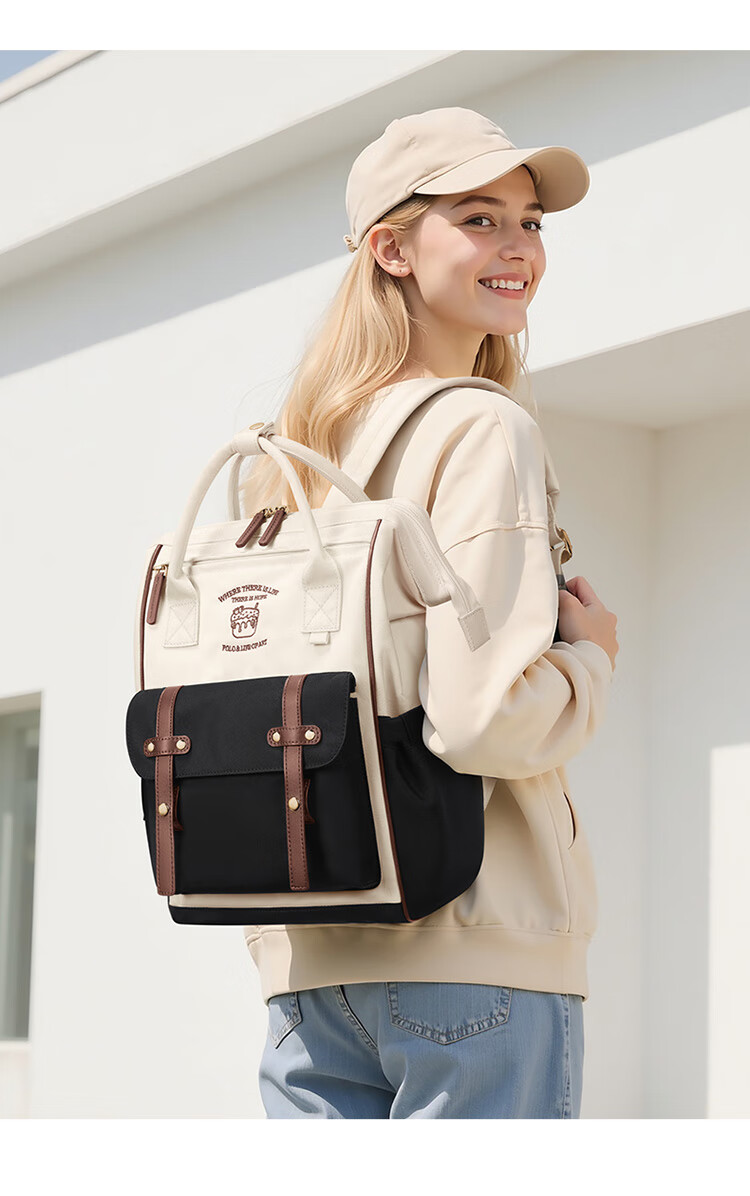 POLO Backpack for Women, Large Capacity School Bag, IPad Laptop Bag, College Student Travel Commuter Backpack, Birthday Gift 29