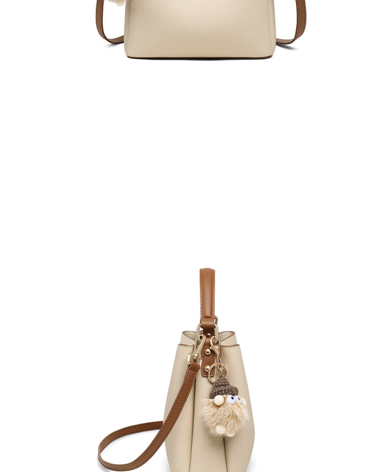 C.BANNER Women's Handbag, Cowhide Bucket Bag, Shoulder Crossbody Luxury Tote Bag, Commuter Birthday Gift for Girlfriend on May 20 3