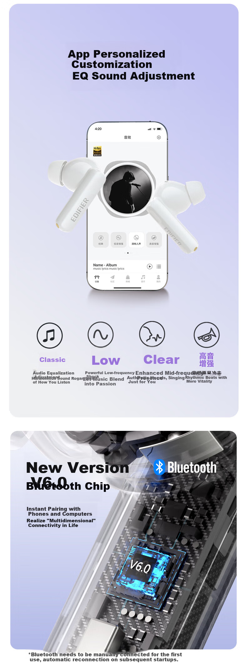 EDIFIER Lolli Pro 3i Active Noise Cancelling Bluetooth Headphones, Bluetooth 6.0 AI Translation, Compatible with Apple, Huawei, Xiaomi, OPPO Phones, Forest Gree 10
