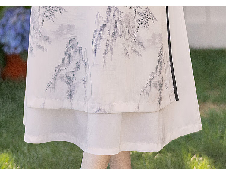 Cypress Vintage Qipao 2026 Summer New Slim Fit Stand Collar Mid-Length Short Sleeve Dress for Women 11