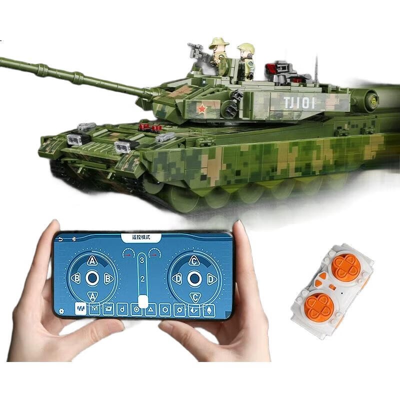 Конструктор Dayishou Китайский Военный Танк на Радиоуправлении, сборная модель для мальчиков 8-12 лет, подарок на день рождения и Новый год