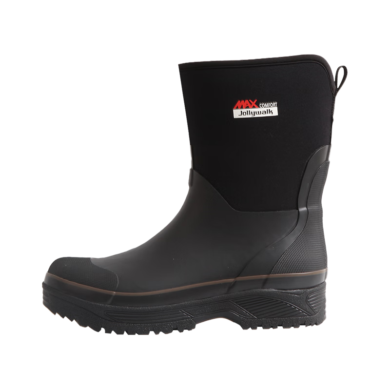 Jolly Walk Non-Slip Wear-Resistant Fishing Shoes Waterproof Rain Boots JW8101, Black Low-Cut Size 40