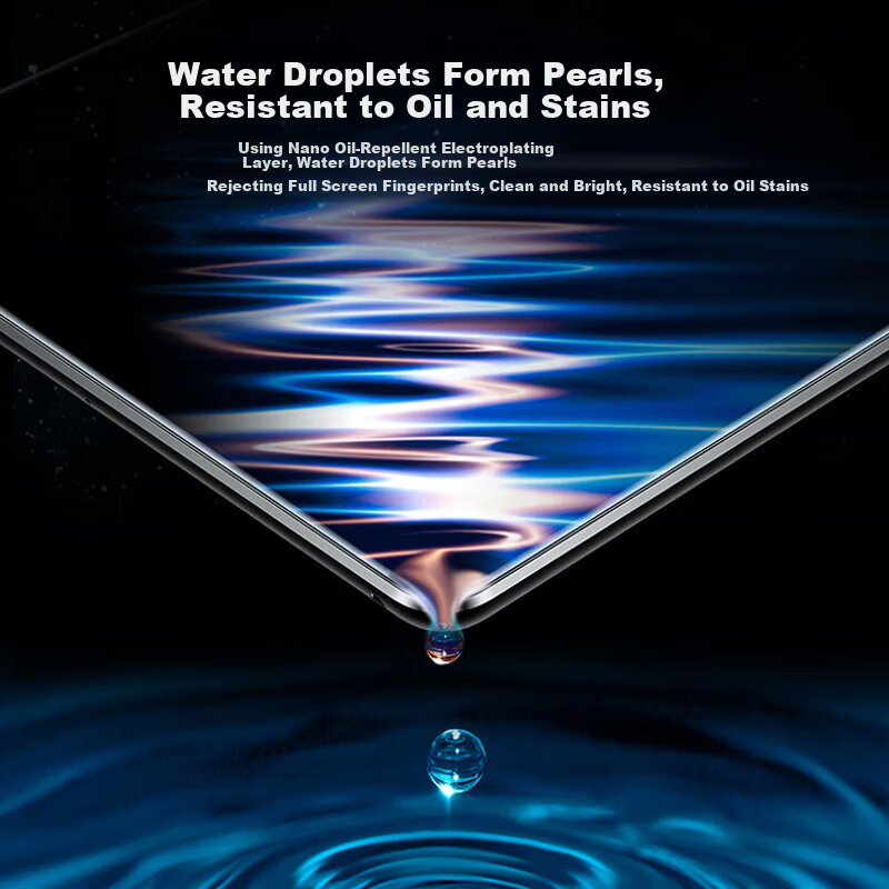 ESCASE Tempered Glass Screen Protector for OPPO Pad 4 Pro, 13.2-Inch 2025 Model Tablet, Full-Screen HD Screen Film, Electroplated Anti-Fingerprint Protective Film 2