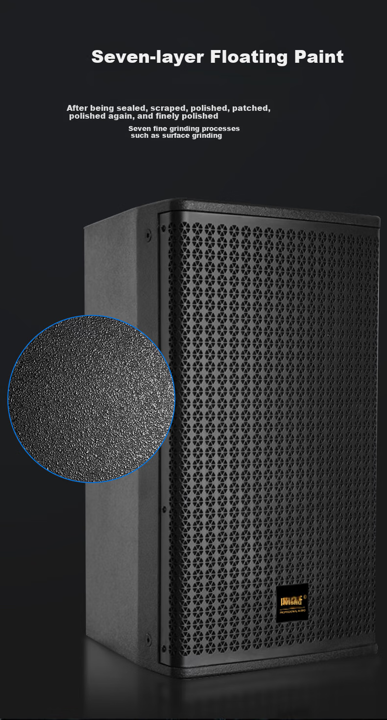 Weishu BM-1010 Conference Audio And Video Full-Frequency Professional Speaker, Single 10-Inch Multifunctional Performance-Level Indoor And Outdoor KTV Project Wall-Mounted And Floor-Standing Theater Passive Speaker 200W 5