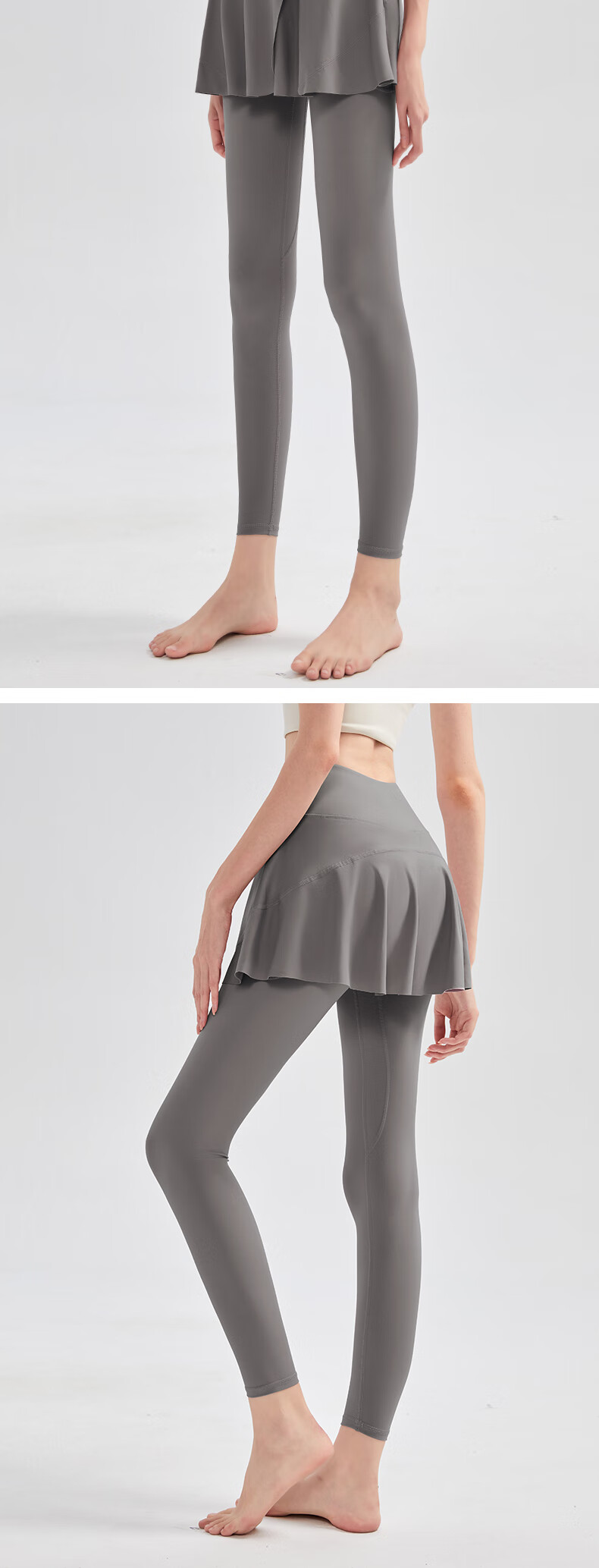 Free Style Women's High-Waist Hip-Lifting Yoga Skirt Pants, Two-in-One Sports Fitness Pilates Dance Badminton Outdoor Cycling Trousers 10