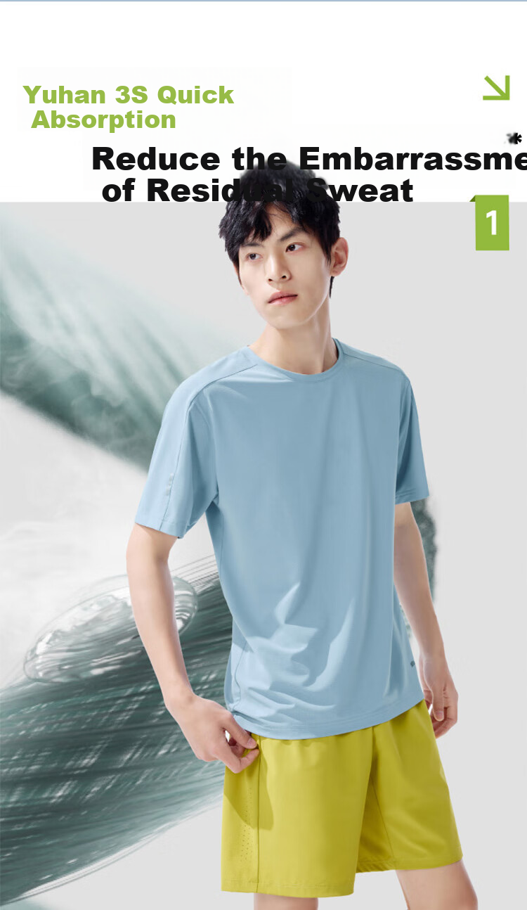 Beneunder Men's Short Sleeve T-Shirt, Summer Sports Quick-Dry T-Shirt, Breathable Comfortable Round Neck Loose Undershirt HI943 7