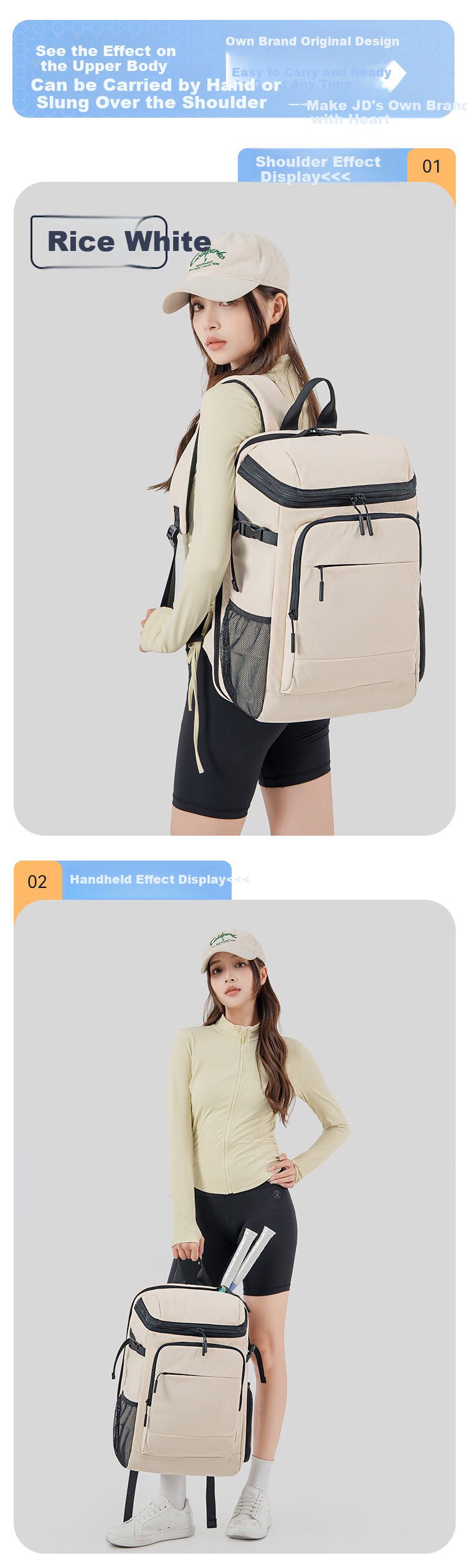JD Original New Model 2026 Multifunctional Outdoor Hiking Backpack, Business Travel Running Backpack, Large Capacity Sports Backpack 8