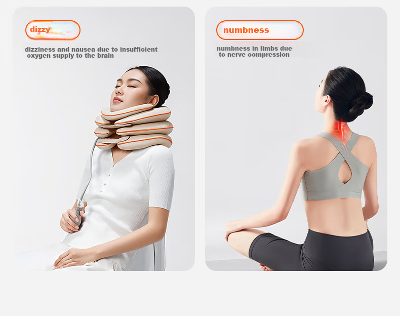 Keepfit Cervical Traction Device, Home Inflatable Neck Support, Massage Corrector, Neck Pillow, Spine Airbag Support, Fixed Neck Protector, Chin Rest, BI Mid-Autumn Festival Gift for Parents 4