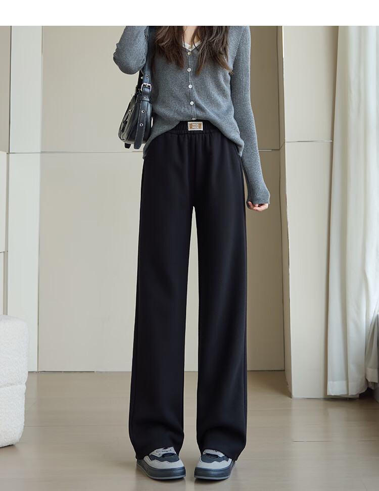 Free Style Wide-Leg Pants for Women Spring 2025 New High-Waist Slim Fit Narrow Casual Trousers 14