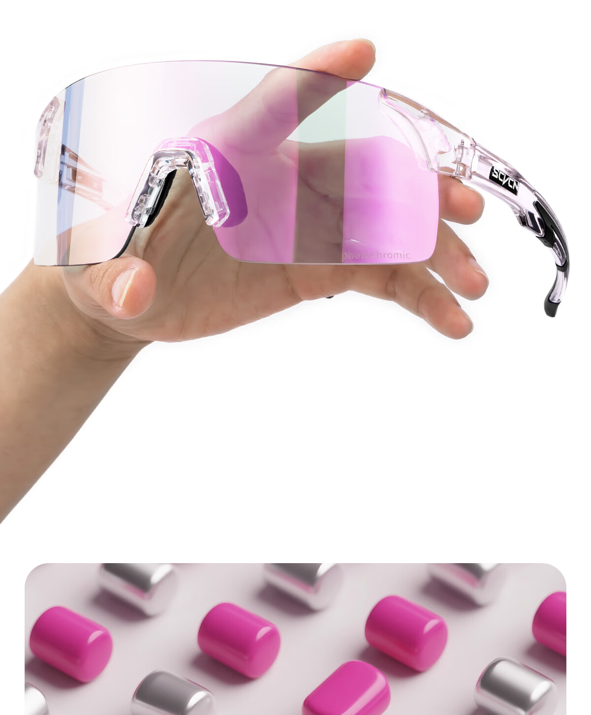 SCVCN Cycling Glasses with Anti-Fog And Photochromic Lenses, Outdoor Sports UV Protection Hiking Windproof Goggles 14