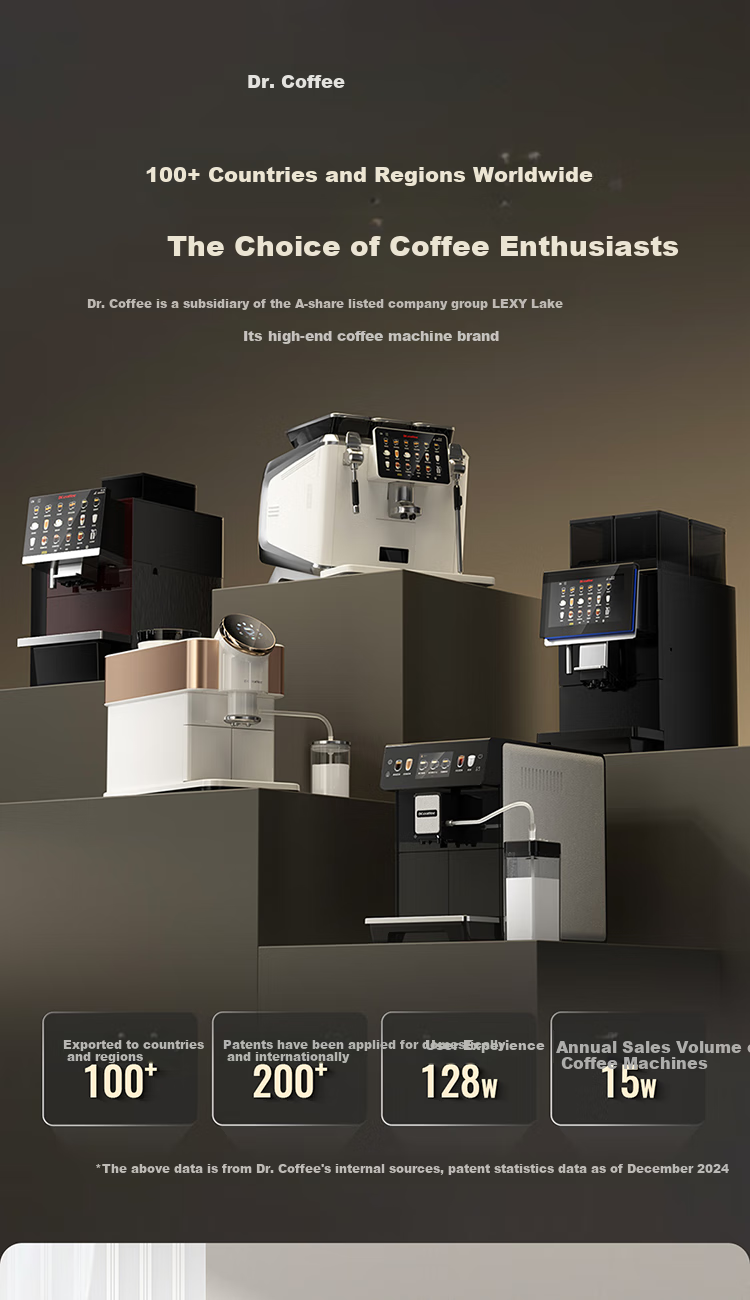 Dr.coffee M02 Home Coffee Machine, Fully Automatic, Compact, All-In Grinding And Brewing, Hot And Cold Dual Extraction, One-Button Fresh Cold Brew, Smart Control with Large Screen, Self-Cleaning Whole Chai 6