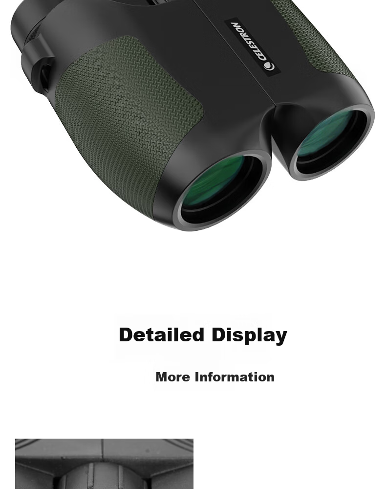 Celestron High-Definition 10X25 Paul Binoculars Orange for Concerts Theater Sports Outdoor Use with Phone Holder 16