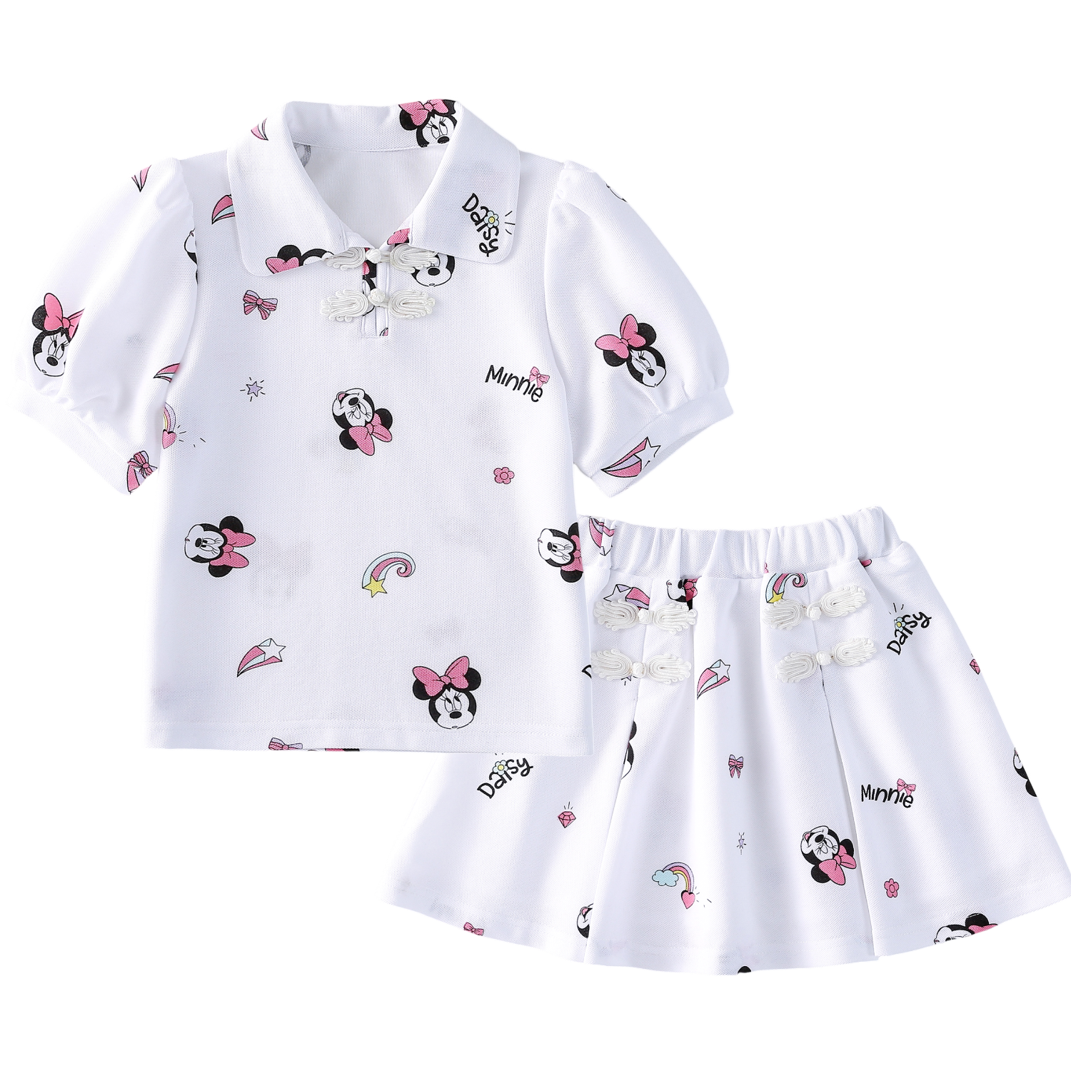 Dishini Children's Outfit Set for Boys And Girls, Summer 2026 New Style Trendy Denim Short-Sleeve Shorts Casual Two-Piece Set