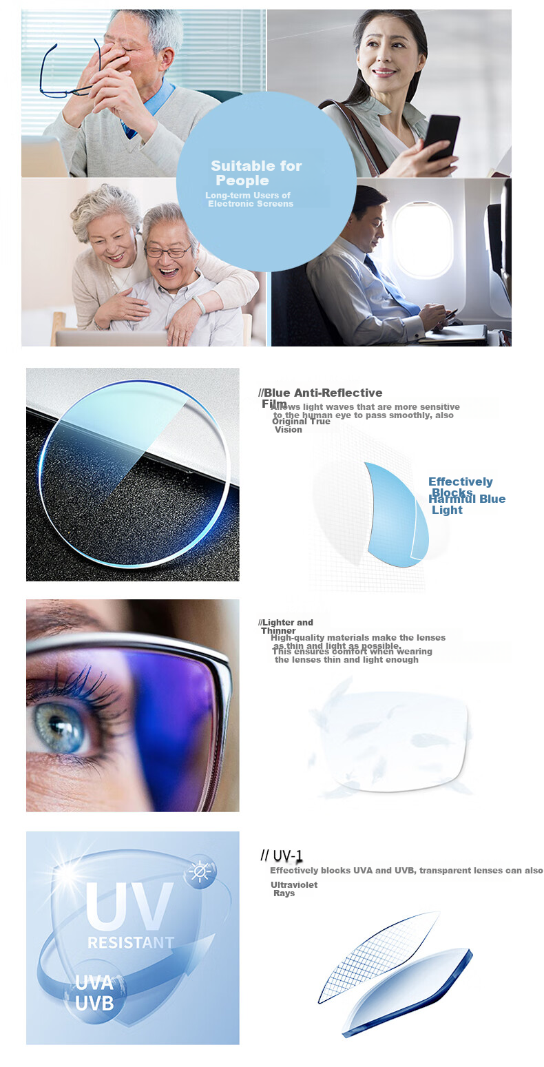 Fushikang Reading Glasses for Business Men, Anti-Blue Light, Ultra-Light, High Definition, Imported Presbyopic Glasses F1013 Black Gold +250 Degrees 6