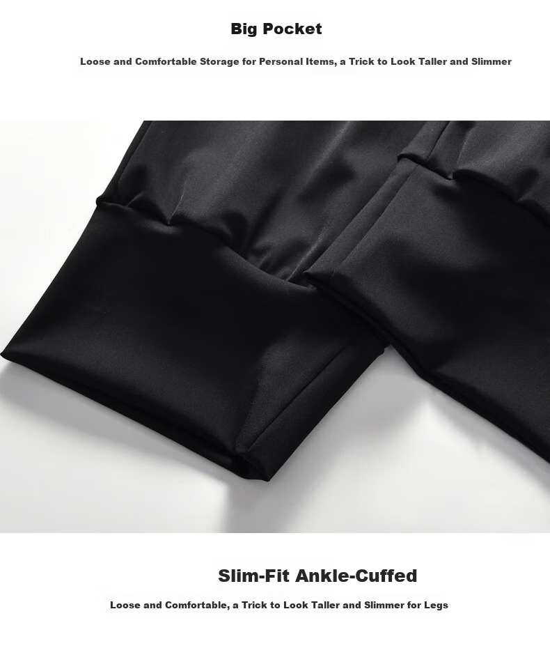 LangSha Ice Silk Sports Pants for Women, Summer Lightweight Loose Casual Pants, Harem Joggers, Black Slimming Quick-Dry Women's Trousers 12