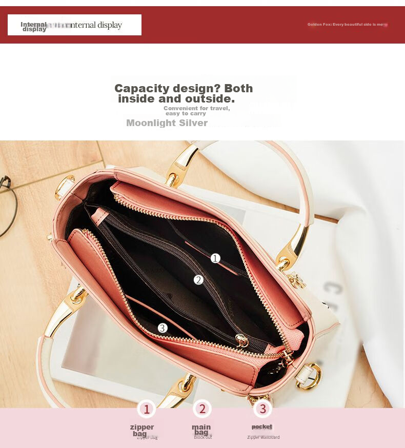 FOXER Leather Women's Handbag, Large Capacity Tote Bag, Shoulder Bag, Crossbody Bag, Light Luxury Valentine's Day Gift 14