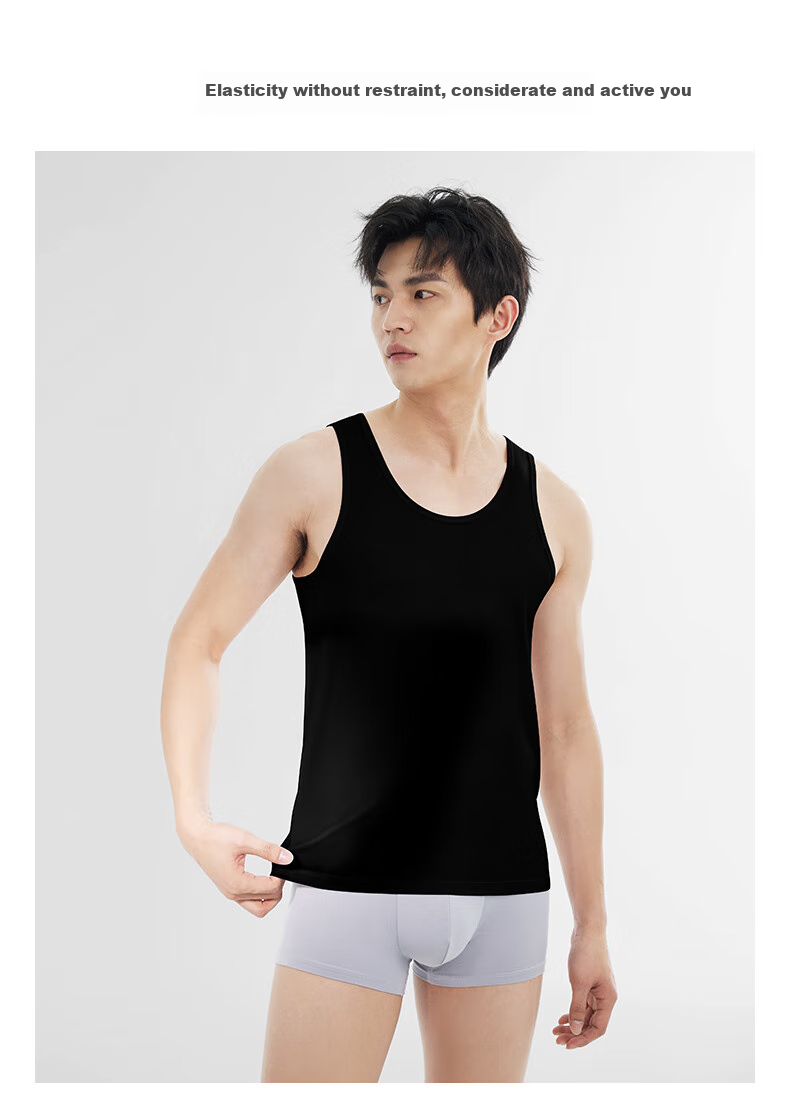 Goldlion Men's Tank Top, Sleeveless T-Shirt, Summer Long-Staple Cotton, Sweat-Absorbing, Breathable, High-Elasticity, Comfortable, Fitness, Sports Undershirt 3