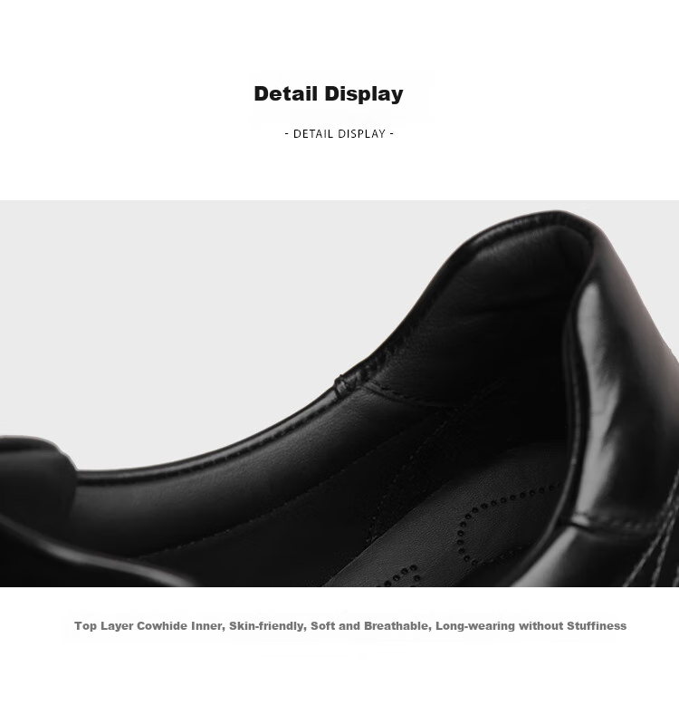 Goldlion [Spring And Summer Refresh] Men's Business Leather Shoes, Breathable Comfortable Slip-On Casual Shoes G550330639AAA Black Size 43 10