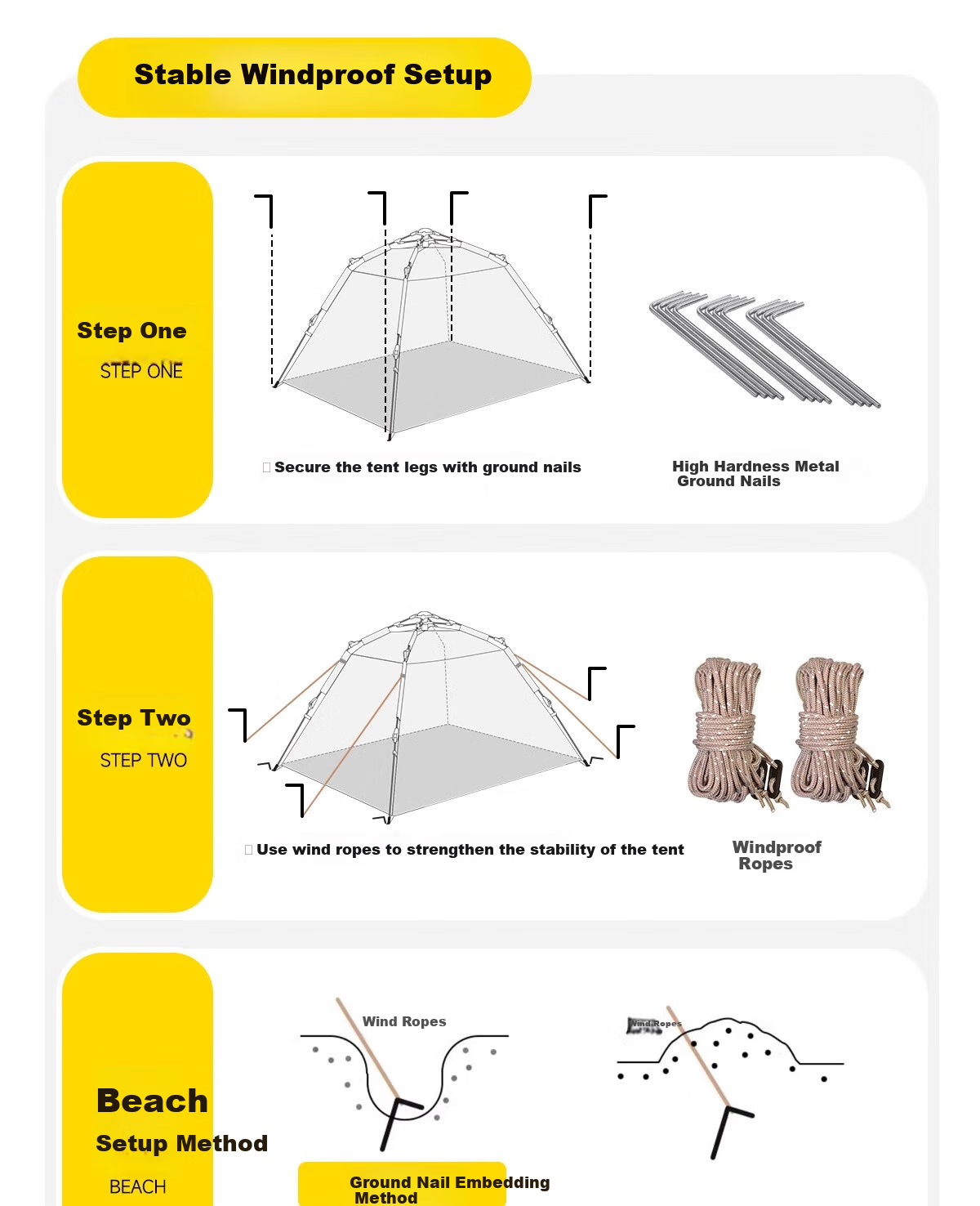 BeiJiLang Large Automatic Tent, Silver-Coated Sunshade, Breathable Camping Gear for Outdoor Activities And Picnics 13