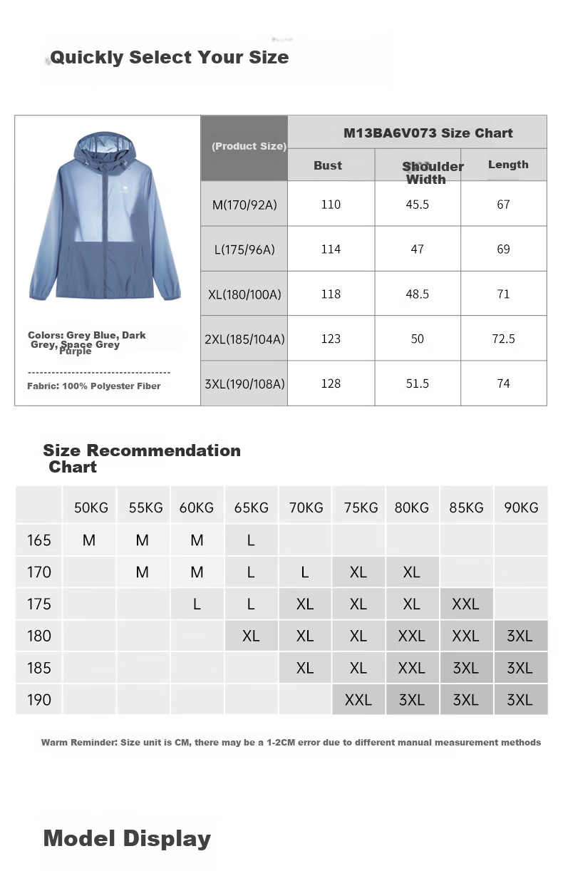 CAMEL Men's Ice Silk Sun Protection Clothing UPF50+, Outdoor Breathable Couple Skin Coat Sun Protection Jacket M13BA6V073F 18