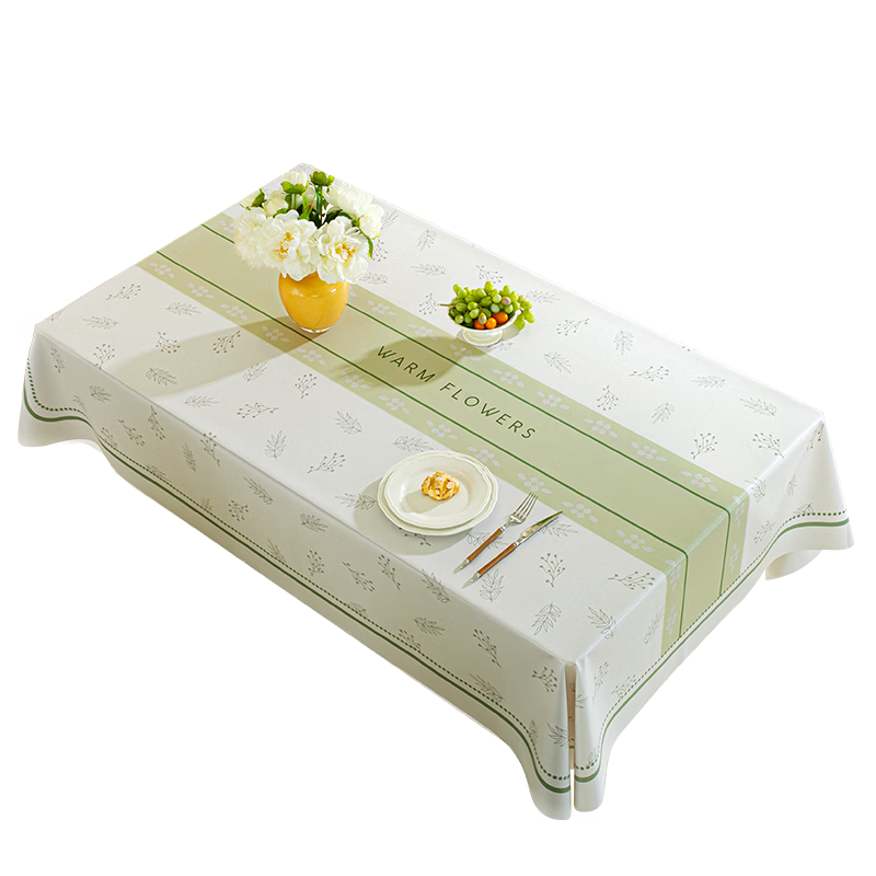 JANMEIJIA Tablecloth, Waterproof Dining Table Cover, High-End Luxury PVC Rectangular Placemat, Easy-Clean New Desig