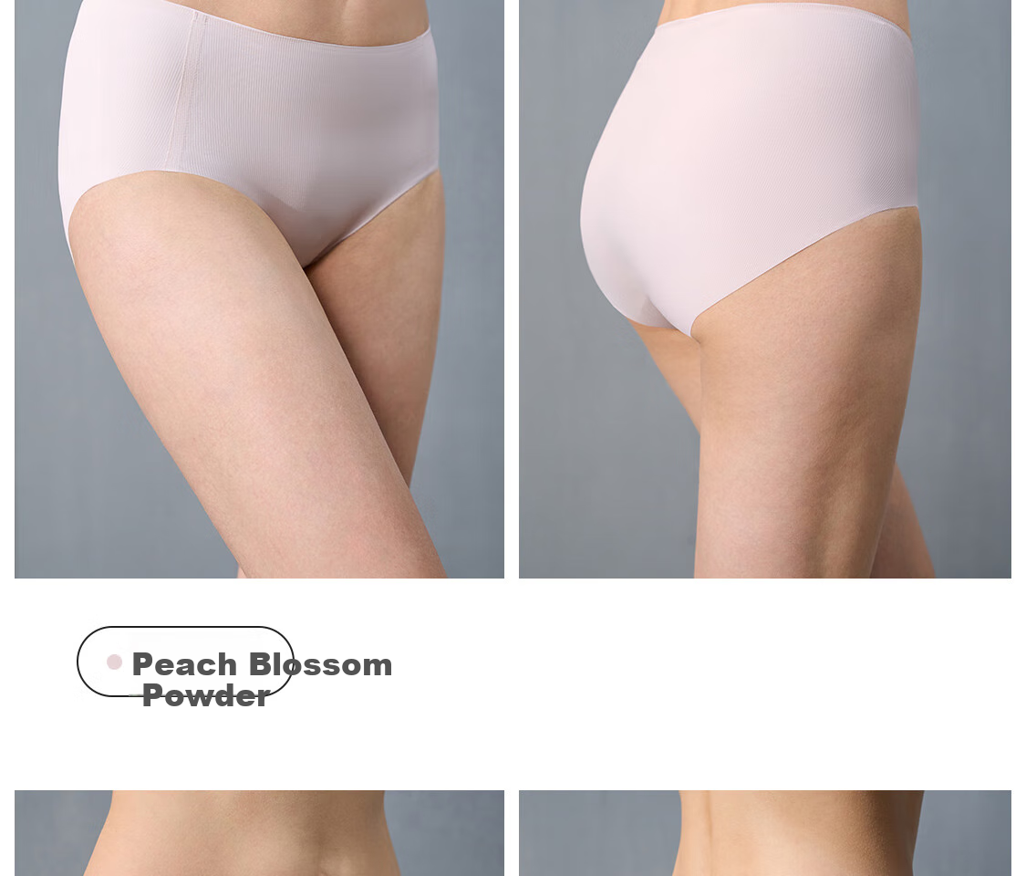 Aimer Women's Cotton Crotch Seamless Leggings Mid-Rise Boyshorts (Set of 3) AM23A631 Pink + Skin + Gray 160 22