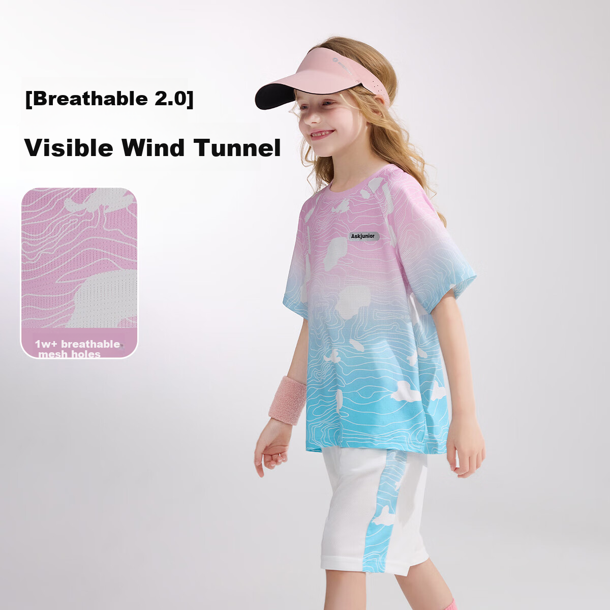 ASK JUNIOR [Instant Breathable Series] Children's Quick-Dry Summer Set: Short-Sleeve T-Shirt And Shorts, Sports Running Pants, Unisex Two-Piece Set 5