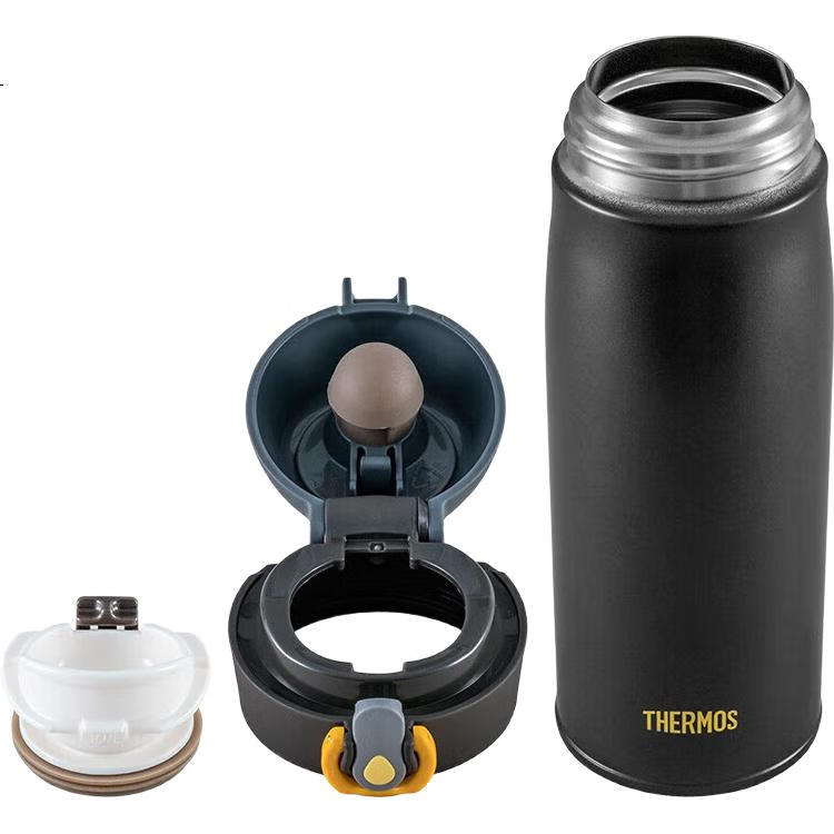 Термос THERMOS, 400 мл, нержавеющая сталь 316L, для мужчин, женщин и детей, сохраняет холодную воду, чайная чашка, TCME-400S, цвет "Новый продукт · Полумесяц белый"