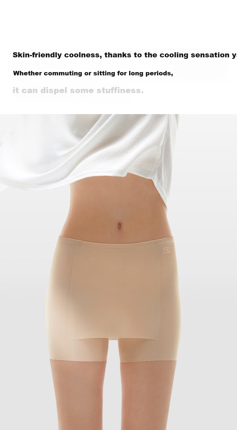 Bananain 509Cool Air Women's Safety Shorts, Mid-Rise, 10A Antibacterial, Anti-Exposure, Seamless, Women's Leggings, Thin Style, Single Piece 7
