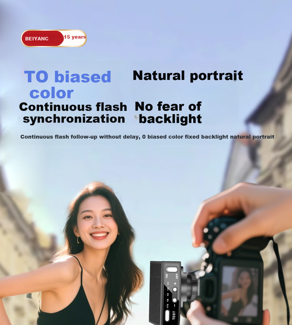 Beiyang FM-12 Flash Hot Shoe Kit, Sony External Flash, Pocket Light, Photography Fill Light, Universal Lithium Battery, Canon Hot Shoe Light 8
