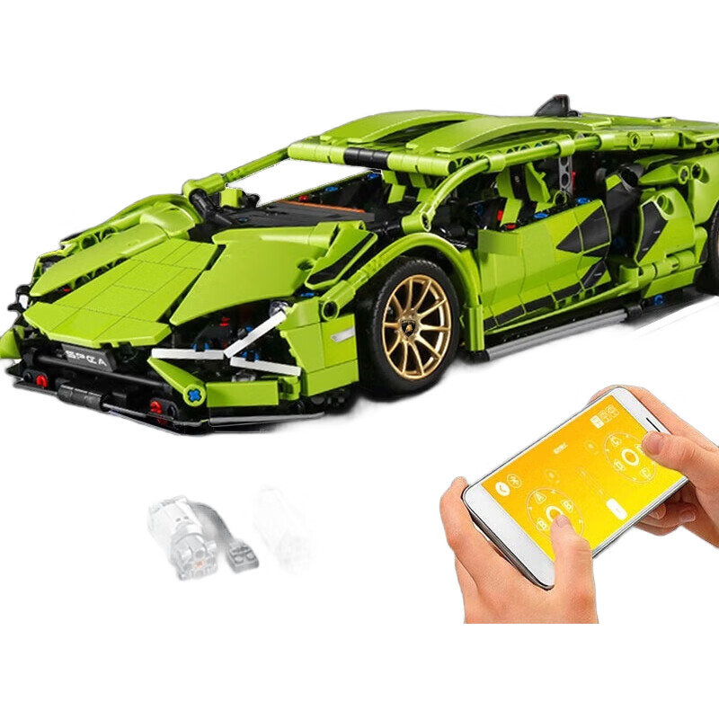 Конструктор Miaoyan Lamborghini, радиоуправляемая модель гоночного автомобиля, совместимый с Lego, игрушка для мальчиков 7-14 лет, подарок на день рождения