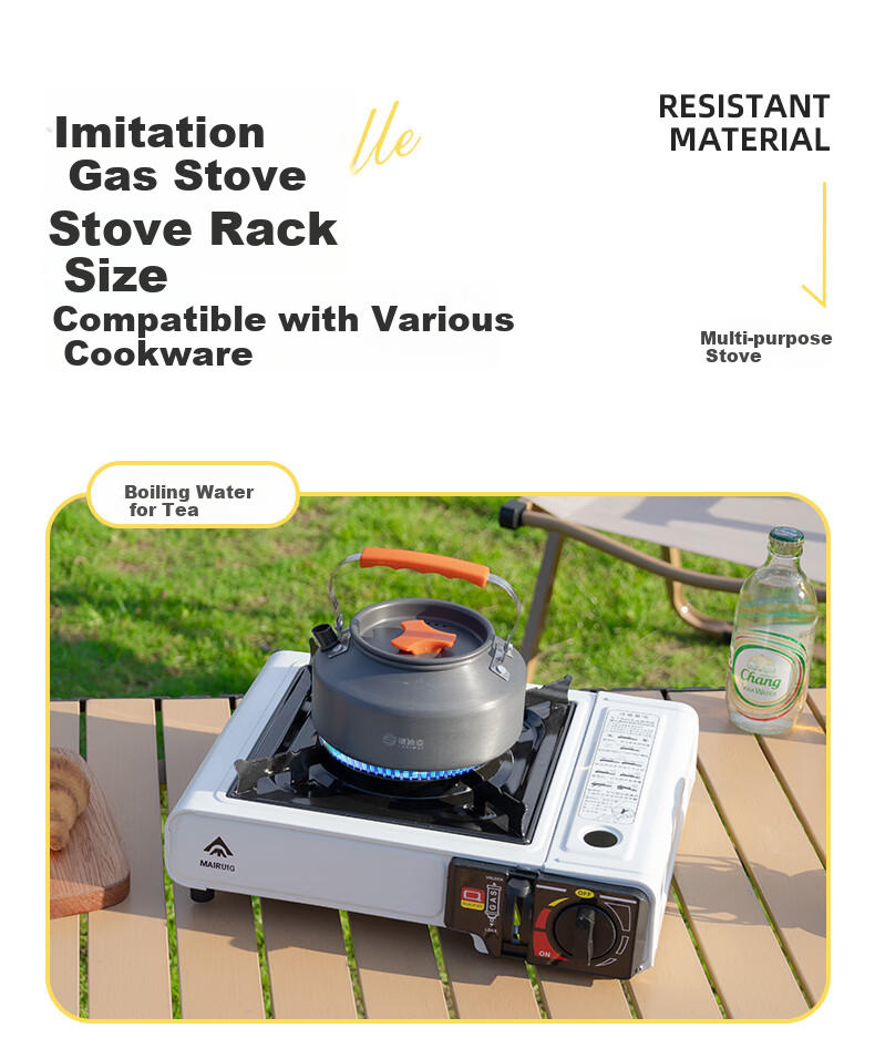 Mairuige [Barbecue Utensils], Portable Gas Stove, Outdoor Cooking Equipment, Compact Magnetic Gas Canister Storage Bag Set 10