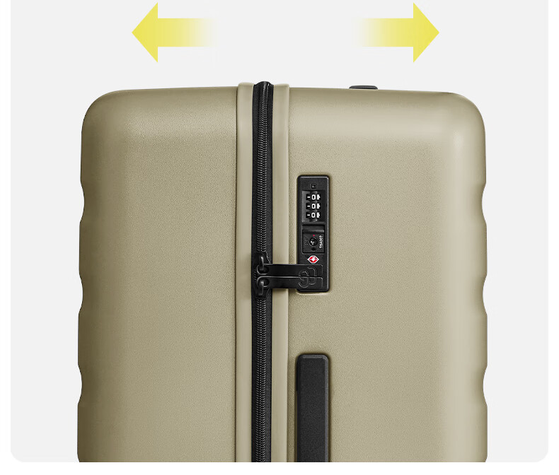 90Fen Luggage, 28-Inch Rhine Pro Suitcase, Large Capacity Travel Case with Quiet Wheels And Combination Lock, Earthen Gree 9