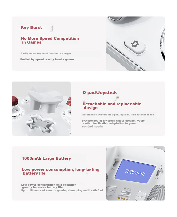 MOBAPAD Tiger's Belly 2 Game Controller Wireless Controller PC Version NS2 One-Button Wake-Up Switch 2/switch Bluetooth Steam Xbox-Like Pokemon Black 14