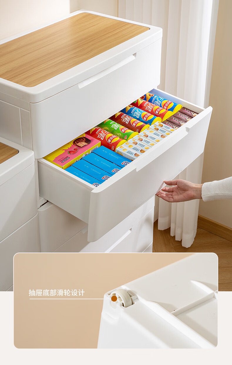 JEKO&JEKO Drawer Storage Cabinet Bedroom Living Room Storage Wardrobe Bedside Cabinet Toy Snack Organizer 5-Drawer 5-Tier 1