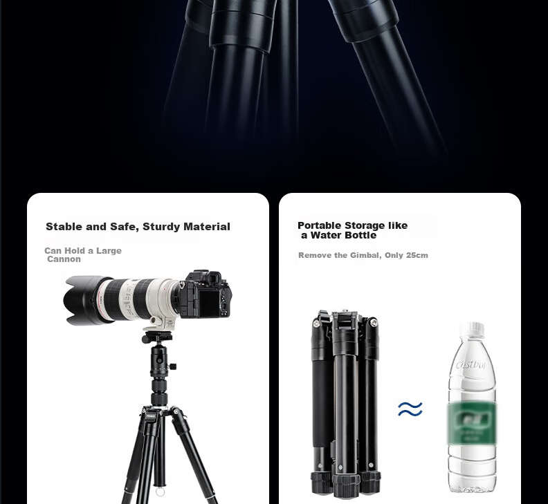 Fotopro FY-830+42QF Compact Detachable Monopod Quick-Expand Concert Camera Tripod Phone Stand 3