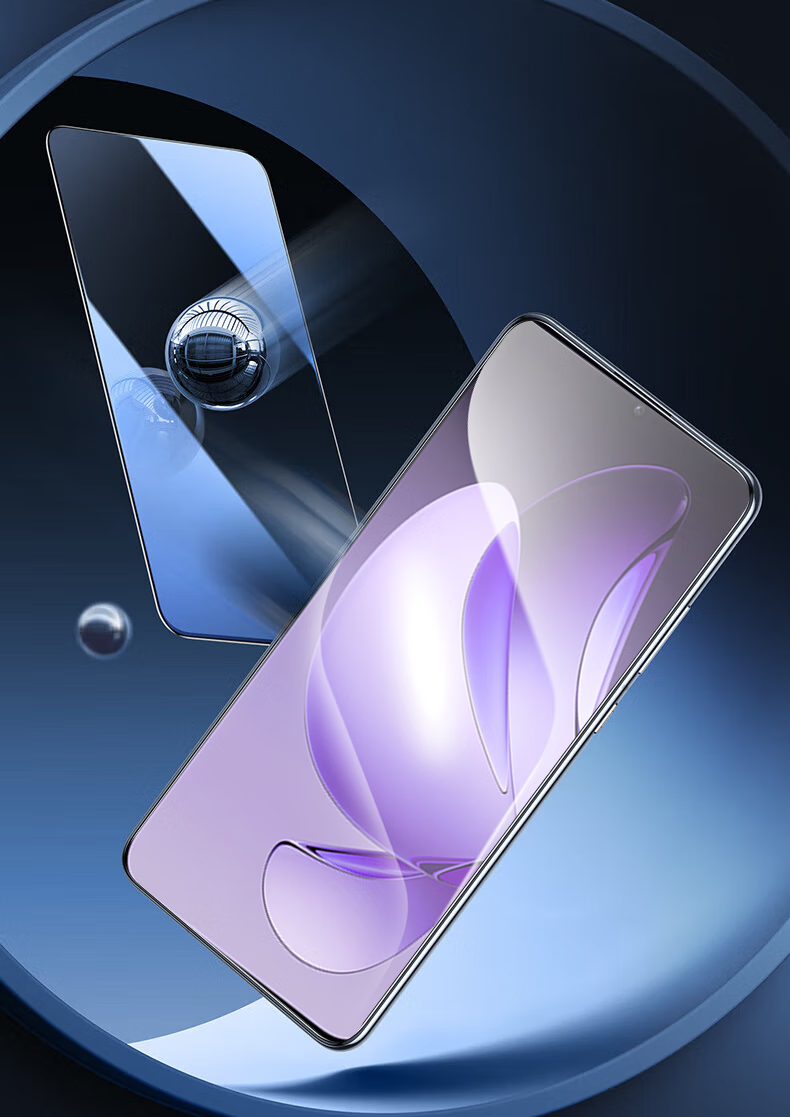 Baozou [2-Pack - Replacement Guaranteed] Tempered Glass Screen Protector for OPPO Reno14, Full Coverage HD Anti-Fingerprint Protective Film for OPPO Reno14 Smartphone 3