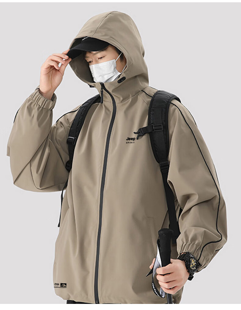 JEEP SPIRIT Men's Autumn Casual Jacket Outdoor Black M 8