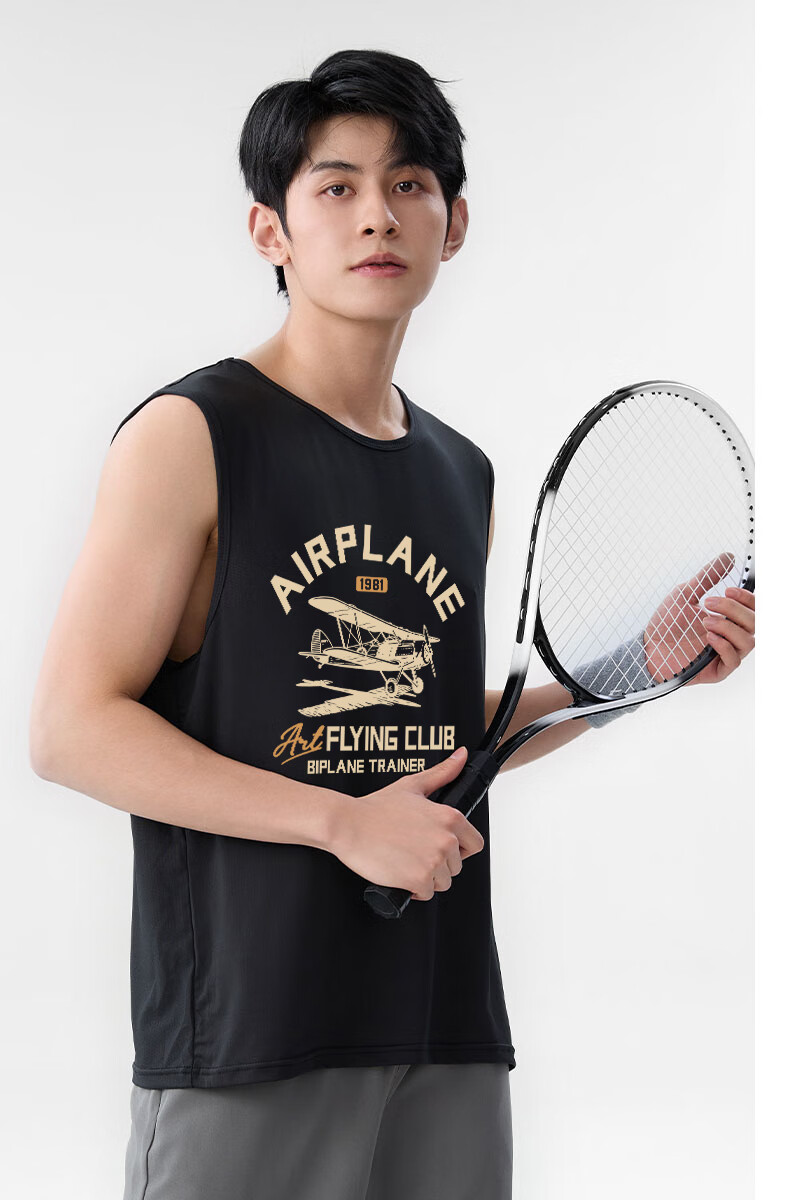 Baleno S&K Series Men's Gray Ice Silk Cooling Sports Vest Summer Sweat-Absorbing Quick-Dry Cooling Mesh Tank Top 20