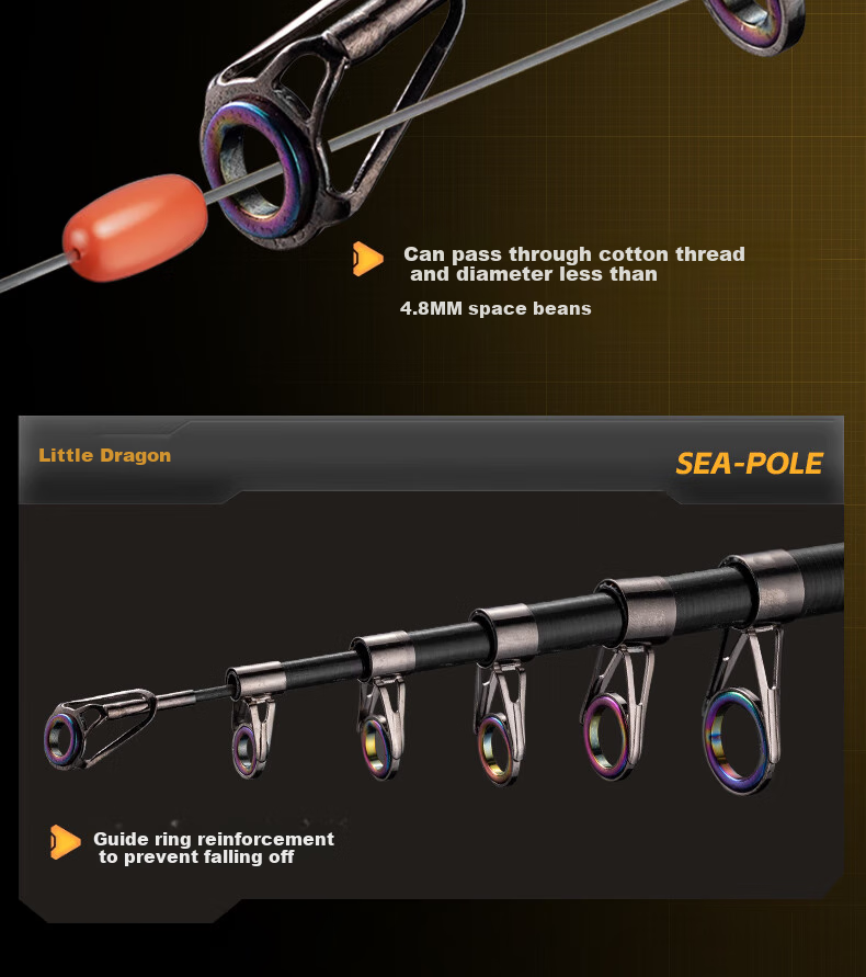 Wei Lianmeng 1.8m Xiaolonger Sea Fishing Rod Ultra Short Section Sea Rod Super Hard Long Casting Spinning Rod Sea Fishing Rod 5