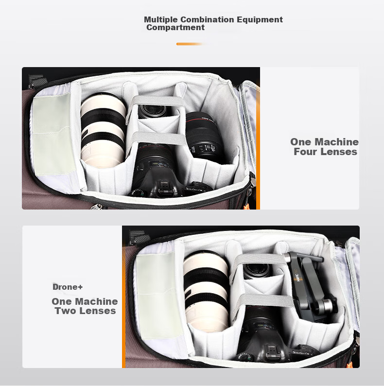 Pulewei DSLR Camera Bag, Backpack Photography Bag, Digital Canvas Outdoor Waterproof Travel Backpack 6